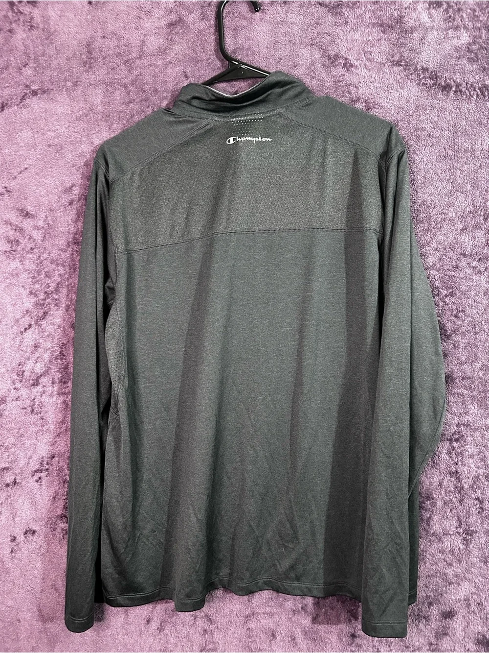 Champion Men’s Black Long-Sleeve Quarter-Zip Rash Guard